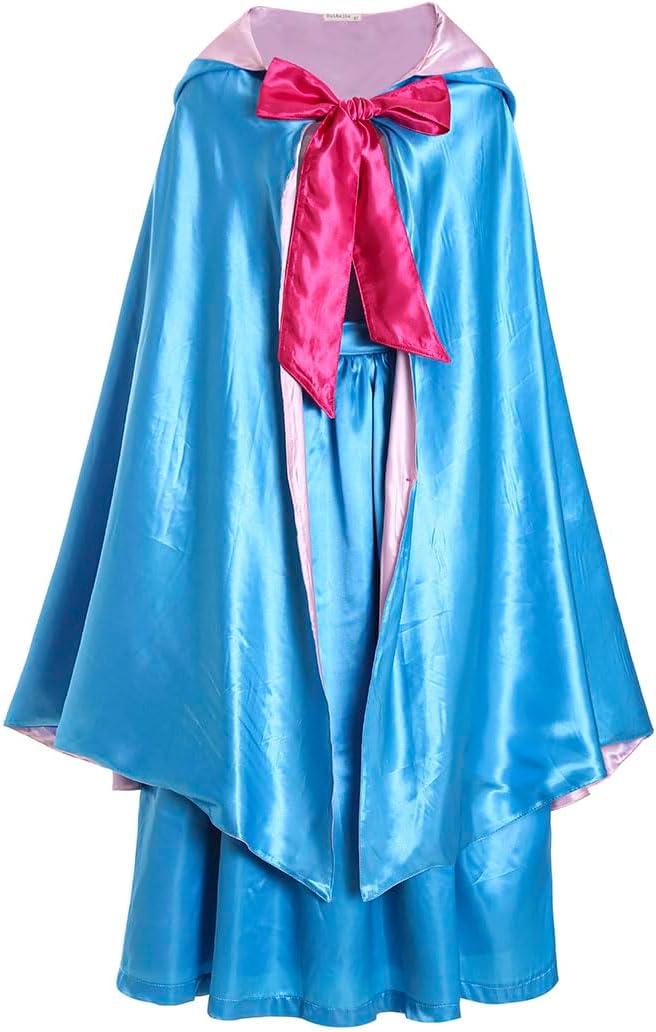 Cinderella Fairy Godmother Costume, Fairy Godmother Costume Cape with dress Cinderella Godmother Costume adult, Blue (Blue, M)