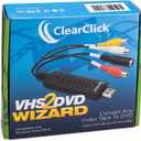 ClearClick VHS To DVD Wizard with USB Video Grabber & Free USA Tech Support