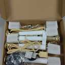 4 Pack Electric Window Candles with Sensor Dusk to Dawn, Plug in LED Christmas Candles with Ivory White Cord, 9 Inch Warm White Window Candle Lights for Home Holiday Decorations, UL Listed