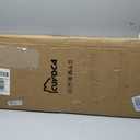 Storage Ottoman Bench Foldable Footrest Foot Stool, 45" Fabric Beige, 45.3" Flip