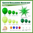 Green Balloon Arch Garland Kit with Green Red Orange Blue Foil Balloons for Baby Shower Birthday Party Decorations