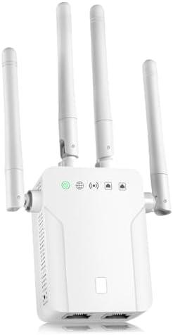 WiFi Extender Signal Booster,WiFi Extender, 5G WiFi Booster with 1200Mbps Dual Band(Up to 10000sq. ft for 55+ Devices), WiFi Repeater with 4 Antennas 360° Coverage, WPS 1-Tap Setup & Ethernet Port