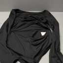 SHENHE Women's Cut Out Long Sleeve Bodysuit Dressy Ruched Party Concert Leotard Top Clubwear (Medium, Black)