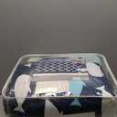 Lush Decor Whale Kids Reversible 5 Piece Quilt Bedding Set with Sham and Decorative Throw Pillows, Full/Queen, Navy