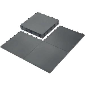 15 Green Tiles - High Durability Colored Flooring Tiles - Interlocking Versatile Training Surface - Roller Skate Derby Indoor & Outdoor, Dance Floor Tiles, Basketball Tiles, Sports Floor (9.4 Sq Ft (8 Tiles), Anthracite)