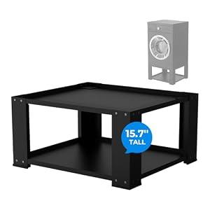 Matalde Washer and Dryer Pedestals Fit 27 and 28 Inch, Laundry Pedestal Stand for Washer and Dryer, Alloy Steel Washing Machine Stand Raiser, Washer Dryer Pedestal 15.75'' Height Black
