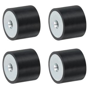 uxcell 4Pcs 25 x 20mm M6 Thread Female Rubber Mounts, Vibration Isolators, Replaces Anti Vibration Pads Flat Silent Block Base Block