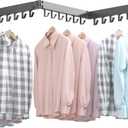 BOQORAD Drying Rack Clothing, Clothes Drying Rack Wall Mounted,  Collapsible Hanging Racks for Laundry, Laundry Drying Rack, Wall Mounted Clothes Rack(31.5"-White) (Black-Hooks, Tri-Fold)