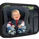 Shynerk Baby Car Mirror, Rear Facing Car Seat Mirror Safety for Infant Newborn, Baby Mirror with Wide Rearview & 360 Rotation, Shatterproof & Easy Assembled Crash Tested (Black)