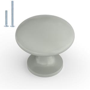 homdiy 30 Pack Cabinet Knobs Gray Drawer Knobs Solid Pulls, Cabinet Hardware Handles for Kitchen Bathroom