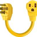 Welder Adapter Cord,NEMA 14-50P Male to 6-50R Female,RV Plug 50 Amp 4 Prong to 3 Prong Welder Plug Adapter,50 Amp 125/250V Electrical Welding Power Adaptor, Heavy Duty STW 8 AWG,12500 Watt,ETL Listed