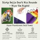 Funny Golf Towels- Golf Themed Gag Gifts for Men Who Have Everything, Golf Towels for Golf Bags with Clip for Men, Funny, Unique Accessories (Clean) (Multicolor-6)