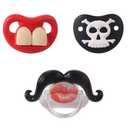 3PCS Funny Pacifiers for Babies | Funny Pacifier |Pacifier Mustache | Funny Pacifier | Baby Pacifier Funny boy 