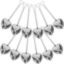 12pcs Cute Heart Tea Infuser Strainer Handle Stainless Steel Loose Tea Infuser for for