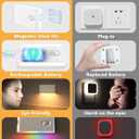 WILLED Motion Sensor Lights Indoor,RGB & Warm White Motion Sensor Night Light,Wireless Color Changing Stair Lights Indoor for Kids' Room,Stair,Bathroom,Hallway,Kitchen,Bedroom,Closet,Cabinet 8PC