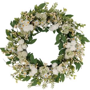Puleo International 30" Artificial Chrysanthemum and Daisy Floral Spring Door Wreath