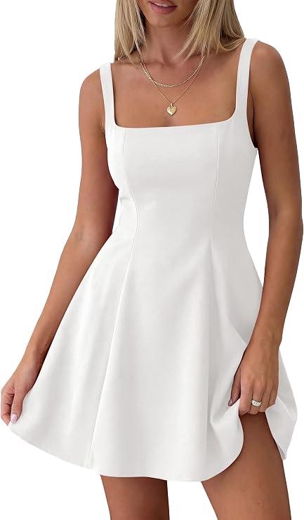 PRETTYGARDEN Summer Dresses for Women 2026 Sleeveless A Line Business Casual Formal Cocktail Party Spring Short Dress, XXL