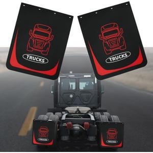 Mud Flaps for Semi Truck, 24''X30'' Heavy-Duty Mud Guards Splash FlapsBlack Semi Mud Flaps for Trailer Freightliner Kenworth Peterbilt