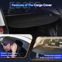 ECCPP Cargo Cover 2024-2025 Fit for Lincoln for Nautilus Flexible Rear Trunk Cover Shade Luggage Tonneau Security Cover
