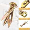 PAGOW 90 Pcs Self-Drilling Anchors, Metal Anchors and Screws Kit for Heavy Duty, No Drill and Holes in Wall (3 Sizes)