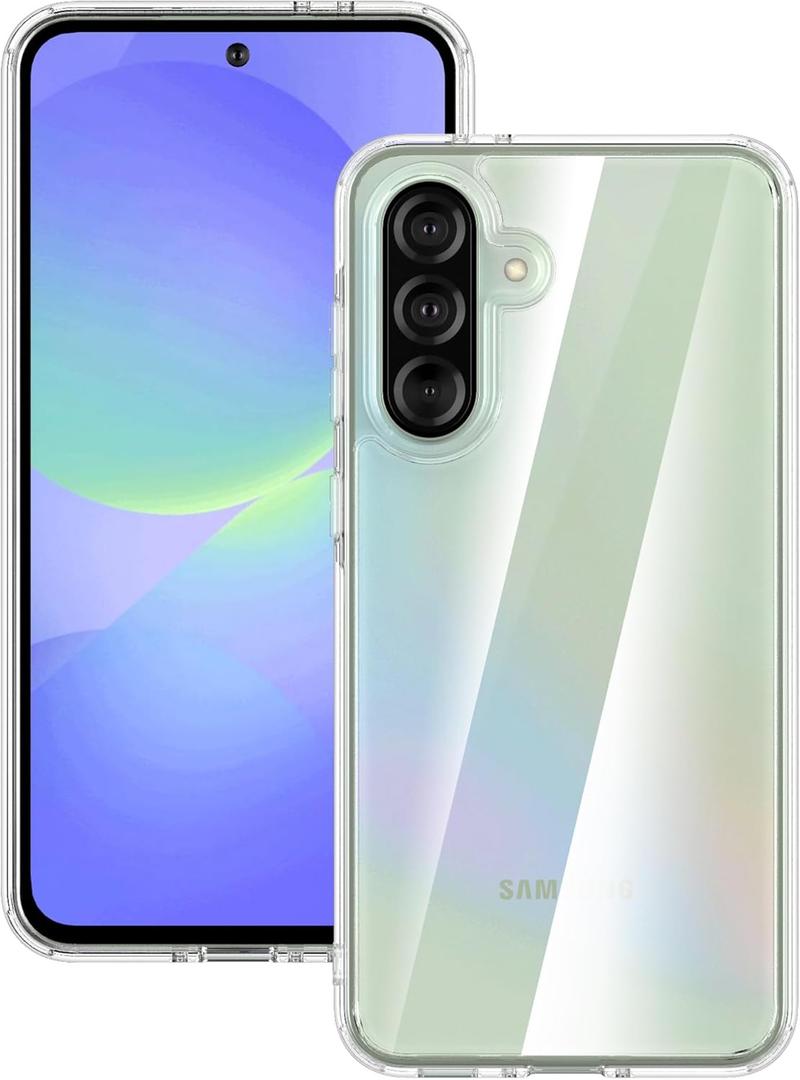 Foluu Slim Fit Case for Samsung Galaxy A36 5G - Transparent Hard PC Back & Soft TPU Bumper, Shockproof Protective Case for Samsung Galaxy A36 5G 2025 (Clear)