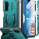 FNTCASE for Galaxy A17-5G Phone Case: for Samsung Galaxy A17 with [Built-in Screen Protector & Kickstand] [Military-Grade Drop Protection] Heavy Duty Protective Shockproof TPU Cell Phone Cover (Green)