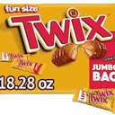 Pack Of 2 TWIX Fun Size Caramel Cookie Milk Chocolate Candy Bars Individually Wrapped Party Candy Chocolate Bars, 18.28 Oz Jumbo Bulk Bag, Best By: 07/2025