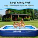 Inflatable Pool for Kids and Adults, 120" X 72" X 22" Oversized Thickened Family Swimming Pool for Toddlers, Outdoor, Garden, Backyard, Summer Water Party (Large)