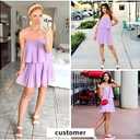 WEAREWE Women's Summer Sleeveless Jumpsuit Chiffon Romper Casual Beach Cover-up Dressy Outfit P (Medium)