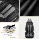 AOMSAZTO Full Set Seat Covers for Chevy Colorado 2015-2026, 5-Seat Leather Car Seat Cover Waterproof Airbag Compatible LT Z71 ZR2 Black&Gray