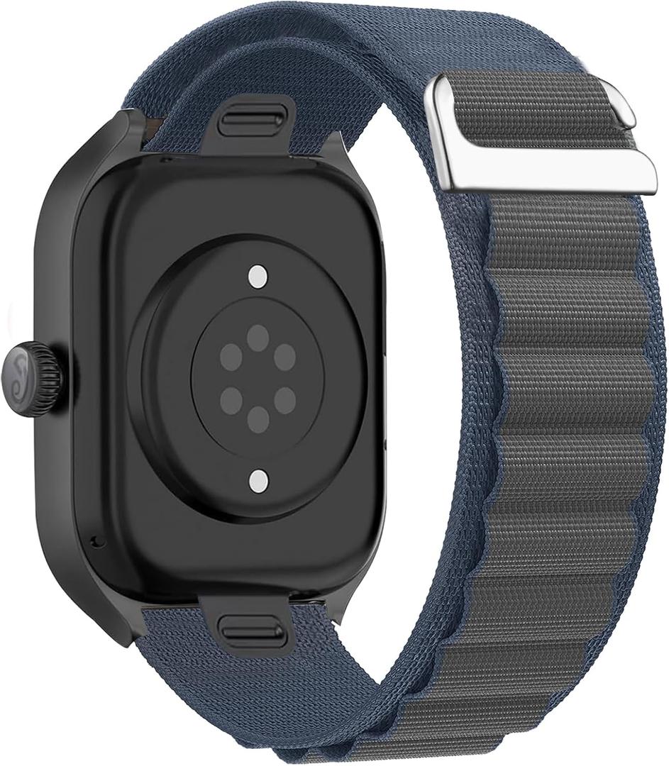 5 x Alpine Loop Nylon Band - Compatible with Apple Watch Ultra 2/Ultra Bands 49mm 45mm 44mm for Men Women, Adjustable with Metal C Hook Strap for iWatch Ultra 2 iWatch Ultra Series 10 46mm SE/9/8/7/6/5 (Alpine/Blue Gray Titanium)