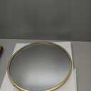 Gold Circle Wall Mirror 16 Inch Round Wall Mirror for Entryways, Washrooms, Living Rooms and More (Gold, 16")