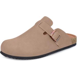 Women's Men's Cork Clogs Leather Mules Comfort Slip On Potato Shoes Arch Support Home Slippers Sandals Indoor Outdoor,Beige,US 10 Women/9 Men=EU 43 Women's Men's Cork Clogs Leather Mules Comfort Slip On Potato Shoes Arch Support Home Slippers Sandals Indoor Outdoor,Beige,US 10 Women/9 Men=EU 43