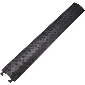 Small 1 Piece - Floor Cord Cover Cord Protector Drop Over Drop Trak Cable Ramp for Office Warehouse - Black