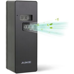 AIKE Automatic Air Fresheners Spray Dispenser  Programmable(Compatible with "Glade Automatic Air Freshener Refills 269 ml")  Ideal for Office, Airports, Gyms, Home AK1801 (Black)