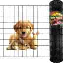 24 Inch x 50 Foot PVC Black Chicken Wire Fencing,Vinyl Fence Rolls,Cattle Panel Fence Mesh,Garden Fencing,2 Inch x 3 Inch 16GA,Wire Fencing for Yard Vegetable Plant Protection Poultry Netting.