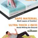 4 Inch GAIALOOP Thick Memory Foam Camping Mattress, Roll Up Floor Sleeping Mat Camp Cot Mattress Pad Travel Camping Couch Bed for Guest Adults Side Sleepers [Twin:75 * 38 * 4"]