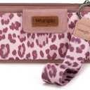 X Wrangler Wallet for Women Ladies Female Card Cases & Money Organizers Wristlet with Wallet Large Clutch with Coin Purse Smooth Zipper and Rfid Lining (Pink)