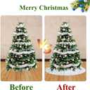 Christmas Tree Skirt White and Silver Tree Skirt Sequin Tree Skirts 36 Inch Round Velvet Tree Mats Christmas Decorations Luxury Tree Skirts Soft Thick Tree Floor Mat Rug for Holiday Home Party Events