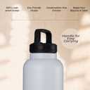 Insulated 32oz Stainless Steel Dog Water Bottle with Food & Water Bowls, Leak-Proof Pet Travel Dispenser for Dogs, Portable for Hiking, Walking, Outdoor