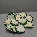 12pcs Floating Foam Lotus Flowers with Lily Pads, Artificial Pond Plants Ornaments for Pool Aquarium Water Decoration, White