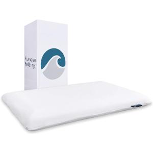 Bluewave Bedding Ultra Slim Gel Memory Foam Pillow for Stomach and Back Sleepers - Thin, Flat Design for Cervical Neck Alignment and Deeper Sleep (2.75-Inches Height, Standard Size)