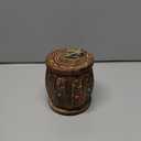 Wooden Antique Round Lockable Piggy Bank for Kids - Secure Money Box with Lock, Handmade Craftsmanship, Unique Gift Idea for Children, Decorative Barrel Savings Bank