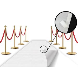 LEMONSODA White Carpet Floor Runner Hollywood Party Decoration Fabric 100 GSM (White, 3x50 Feet)