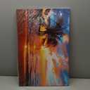 Tropical Coastal Beach Wall Art Sunset Palm Tree Wall Decor Nature Sea Ocean Landscape Picture Canvas Prints Photo Seascape Poster Painting Artwork for Living Room Bedroom Home Decorations 16x24