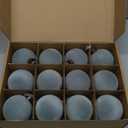 12 Pcs Velvet Christmas Balls Bulk Shatterproof Plastic Christmas Tree Decorations for Decorative Hanging Baubles (12, Haze Blue, 3.15Inch)