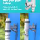PATENTEDMASCARRY Above Ground Swimming Pool Hose Adapter with Plunger Valve and Pipe Holder - Replacement Parts for Pool Pump System (2 PACK)