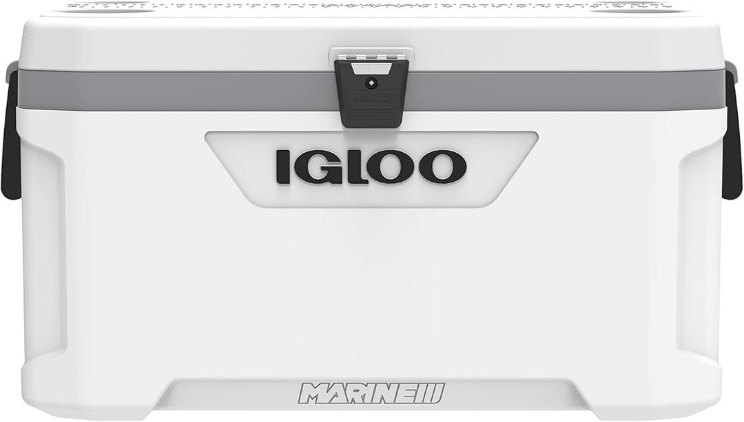 Igloo Coolers Marine Series, Insulated Portable Hard Side Cooler Ice Chest, Great for Fishing, Camping, Boating, & More (70 QT)
