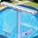 Pool Fountain for Above and Inground Pools, 2-in-1 Adjustable Wide Width Waterfall Pool Sprinkler Fountain for Cooling 10-20 Degrees,Outdoor Swimming Pool Accessories for Relaxation & Cooling(Blue)