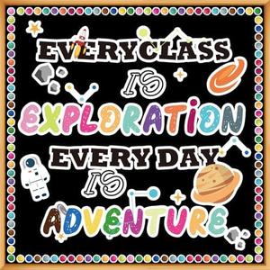 Pack of 2 Classroom Bulletin Board Decor Colorful Classroom Decoration Set Welcome Banner Motivational Posters for for Kindergarten Elementary Middle School (Adventure)
